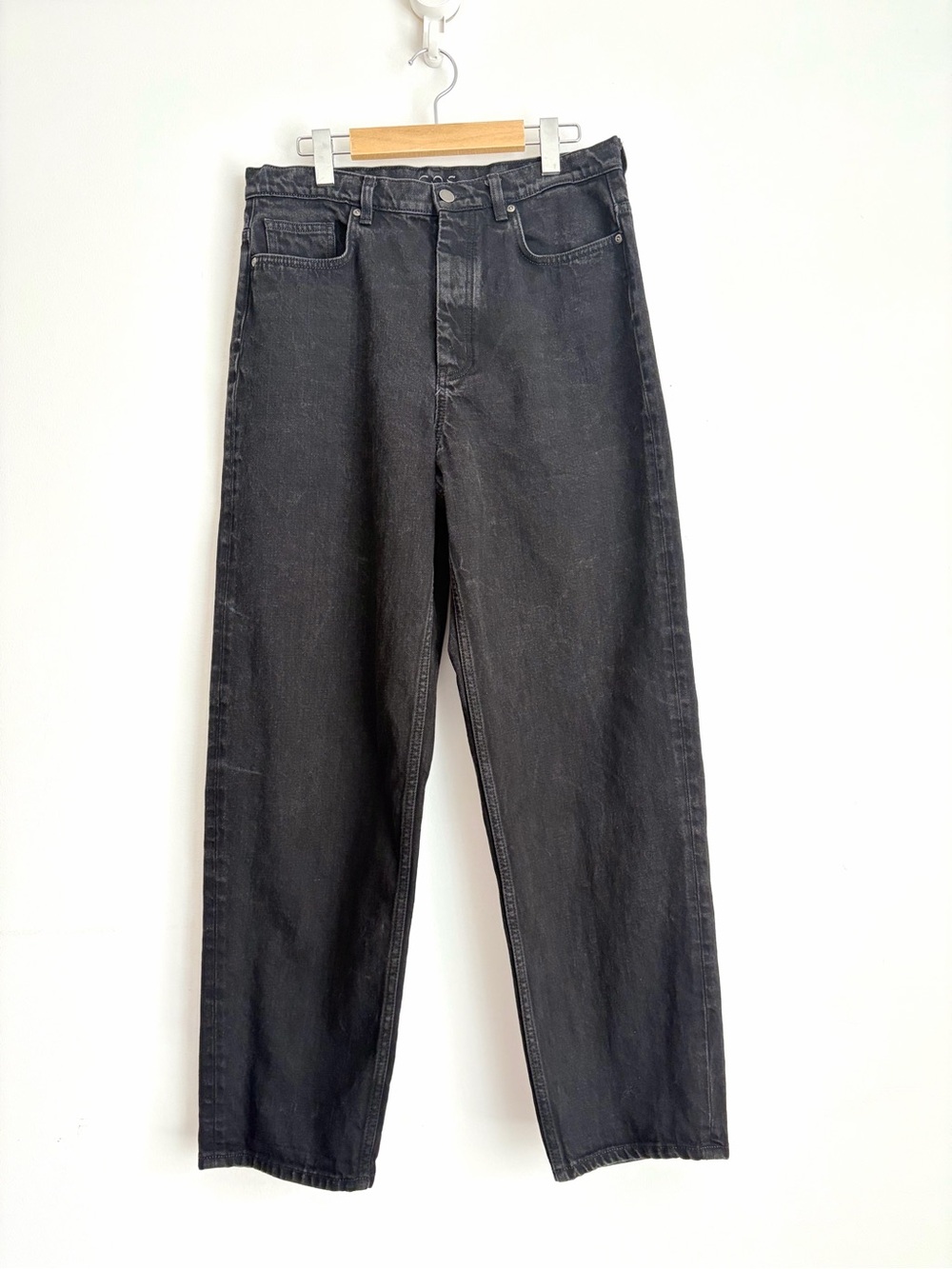COS Black Tapered High Rise Ankle Jeans Scandi Minimalism 31